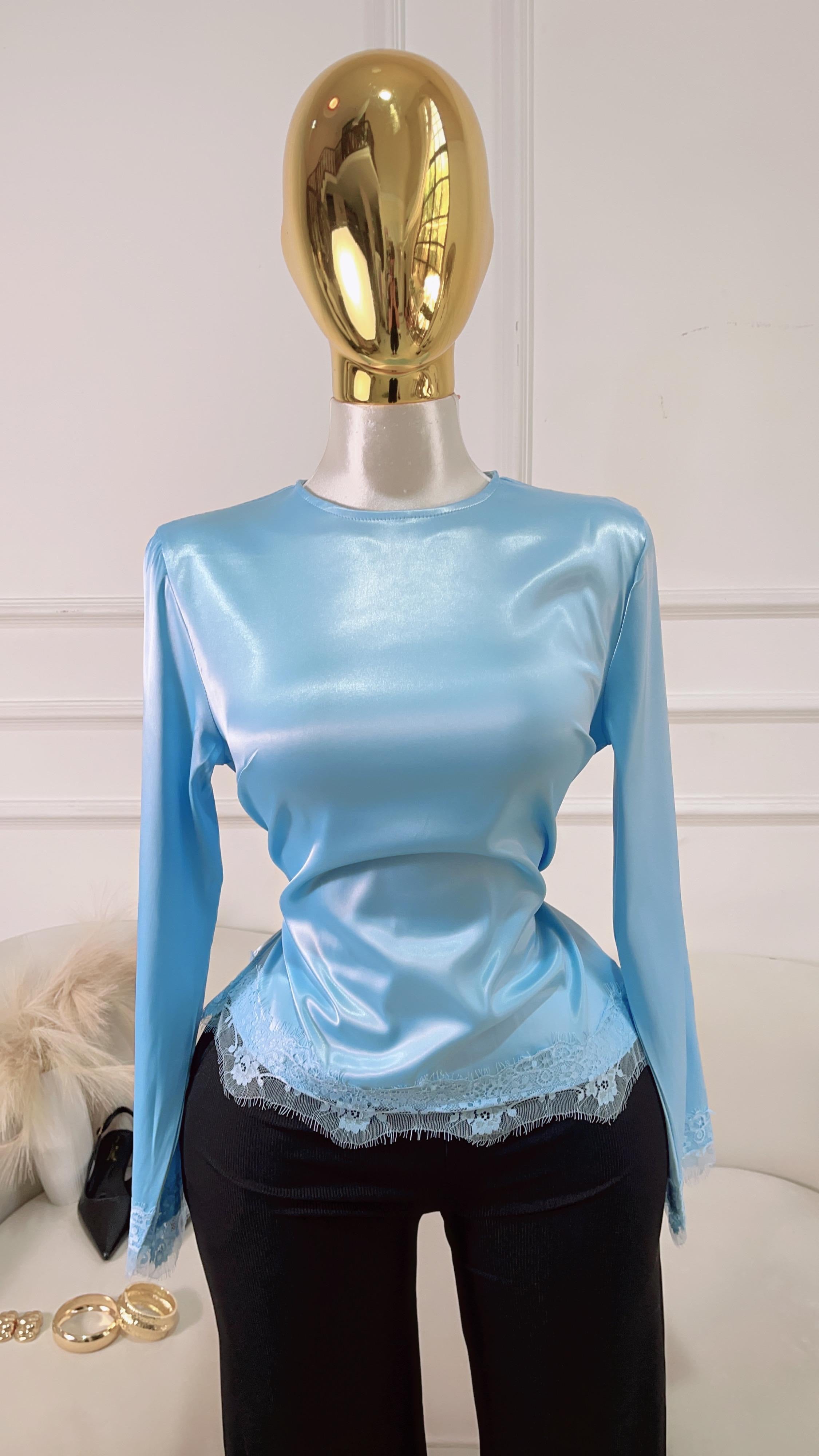 BLUSA SATIN LAZO