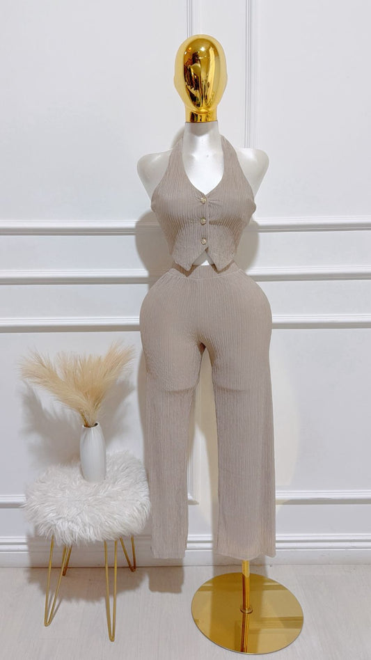 Set Plisado Khaki