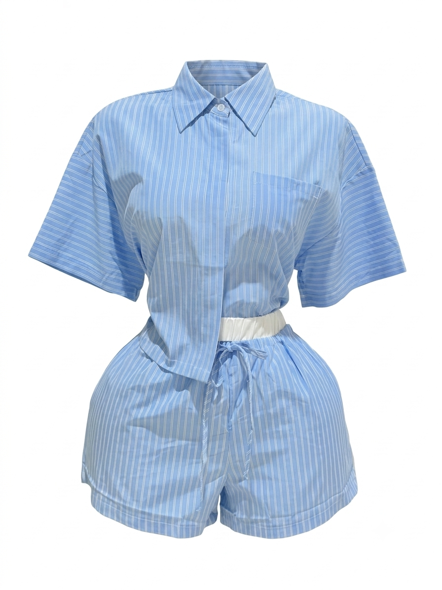 CONJUNTO AZUL RAYADO