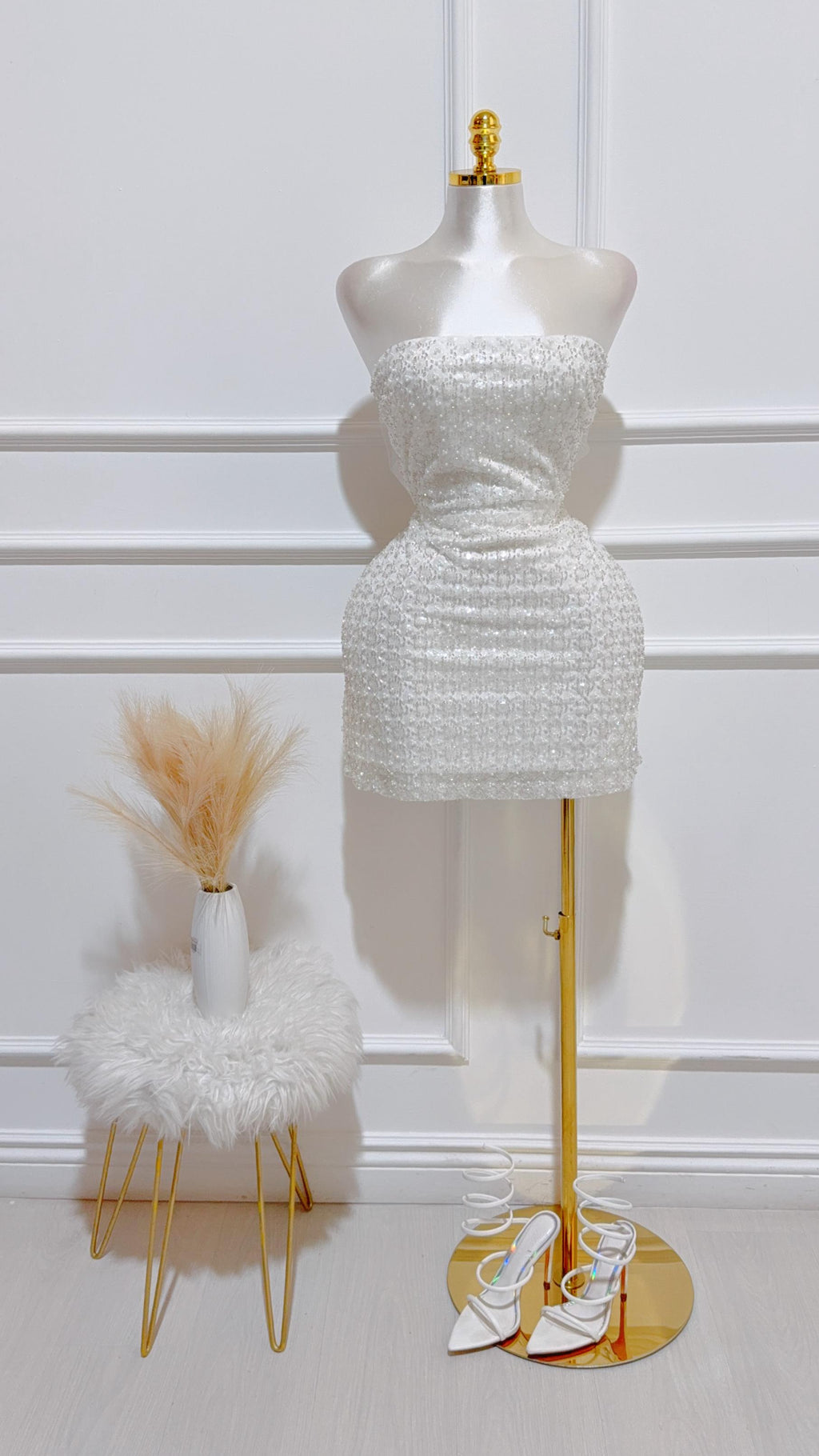 Vestido Blanco Perlitas