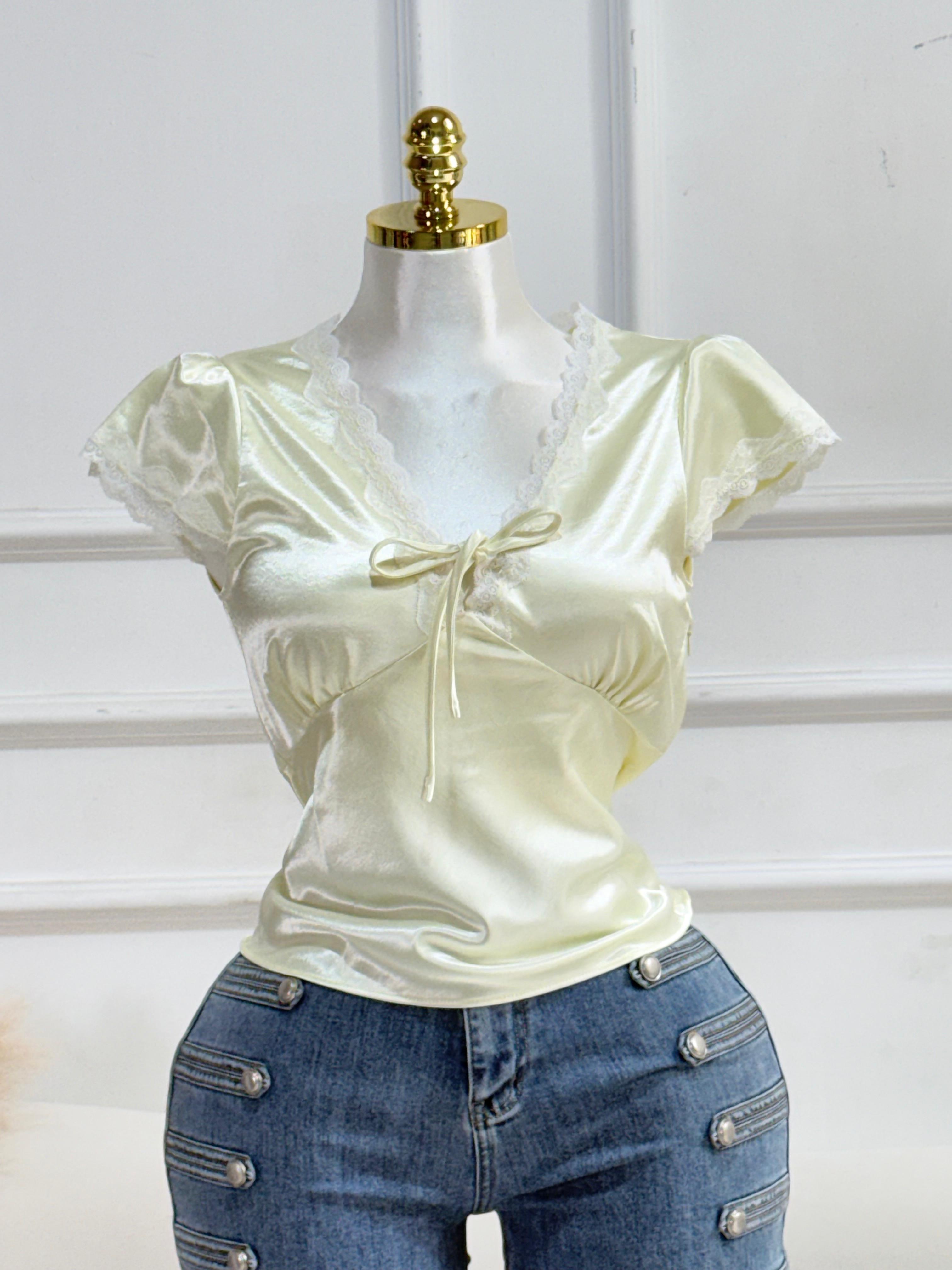 BLUSA AMARILLA CORTE V