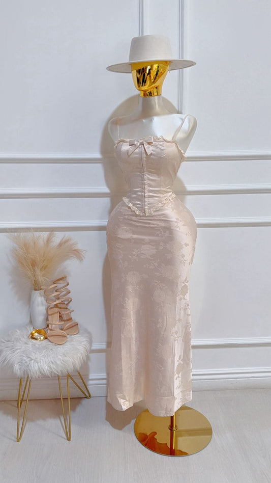 Set Blusa Falda Champagne