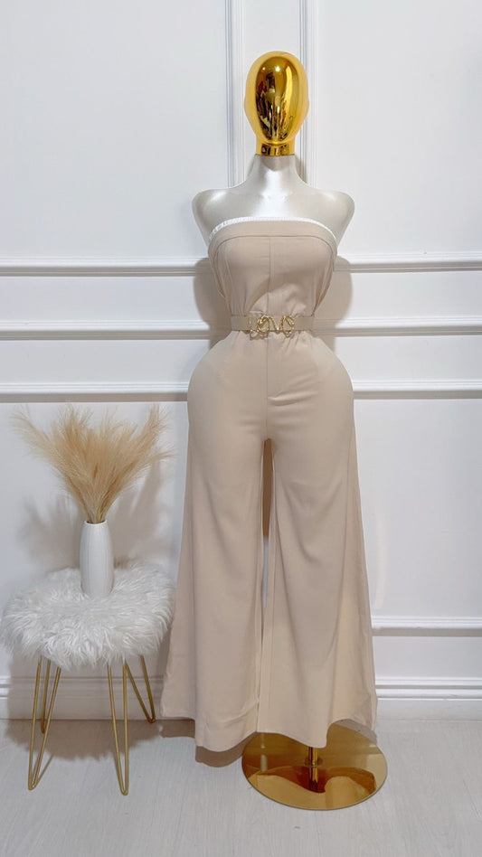 Enterizo Beige Cinto