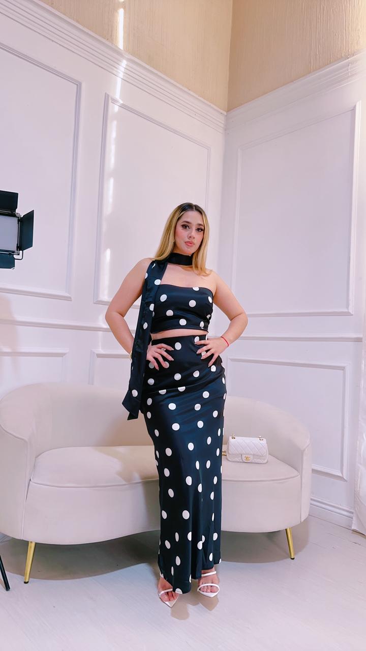 Conjunto Negro Lunares