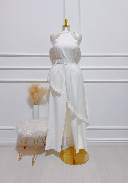 Set Blusa Larga Cinto Pantalon