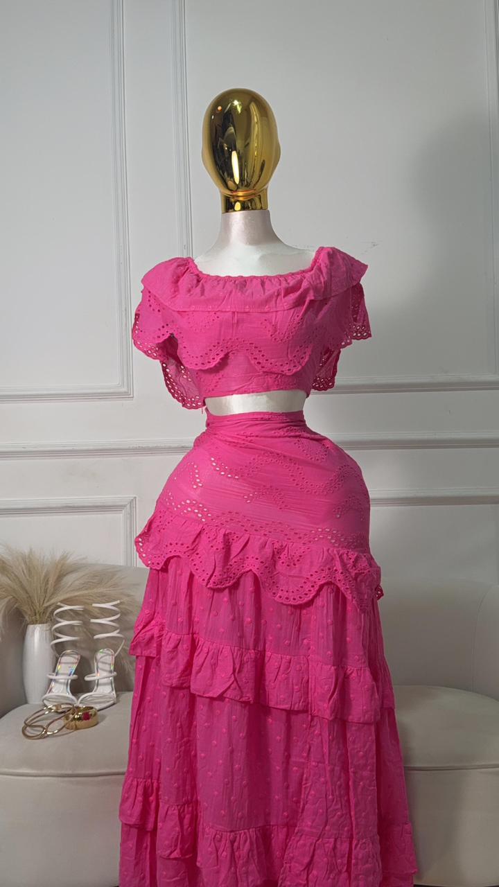 SET TEJIDO FUCSIA