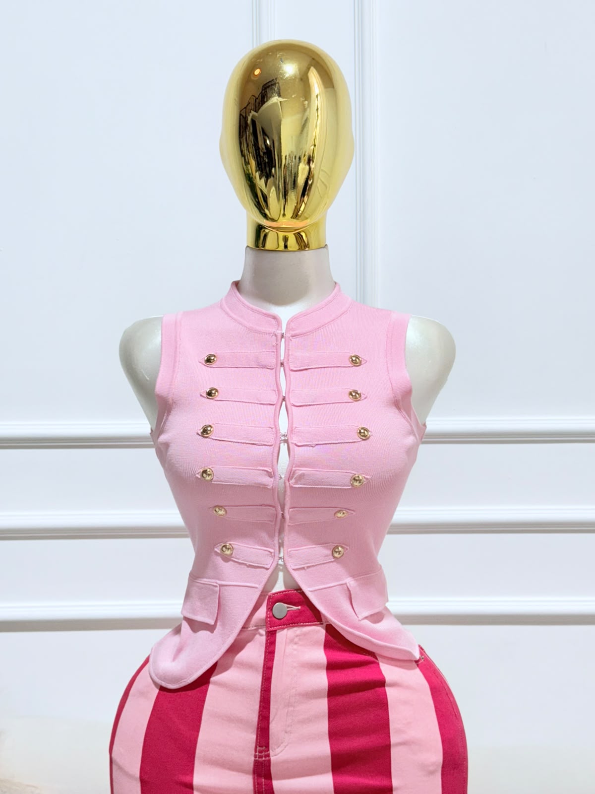 BLUSA ROSA BOTONES