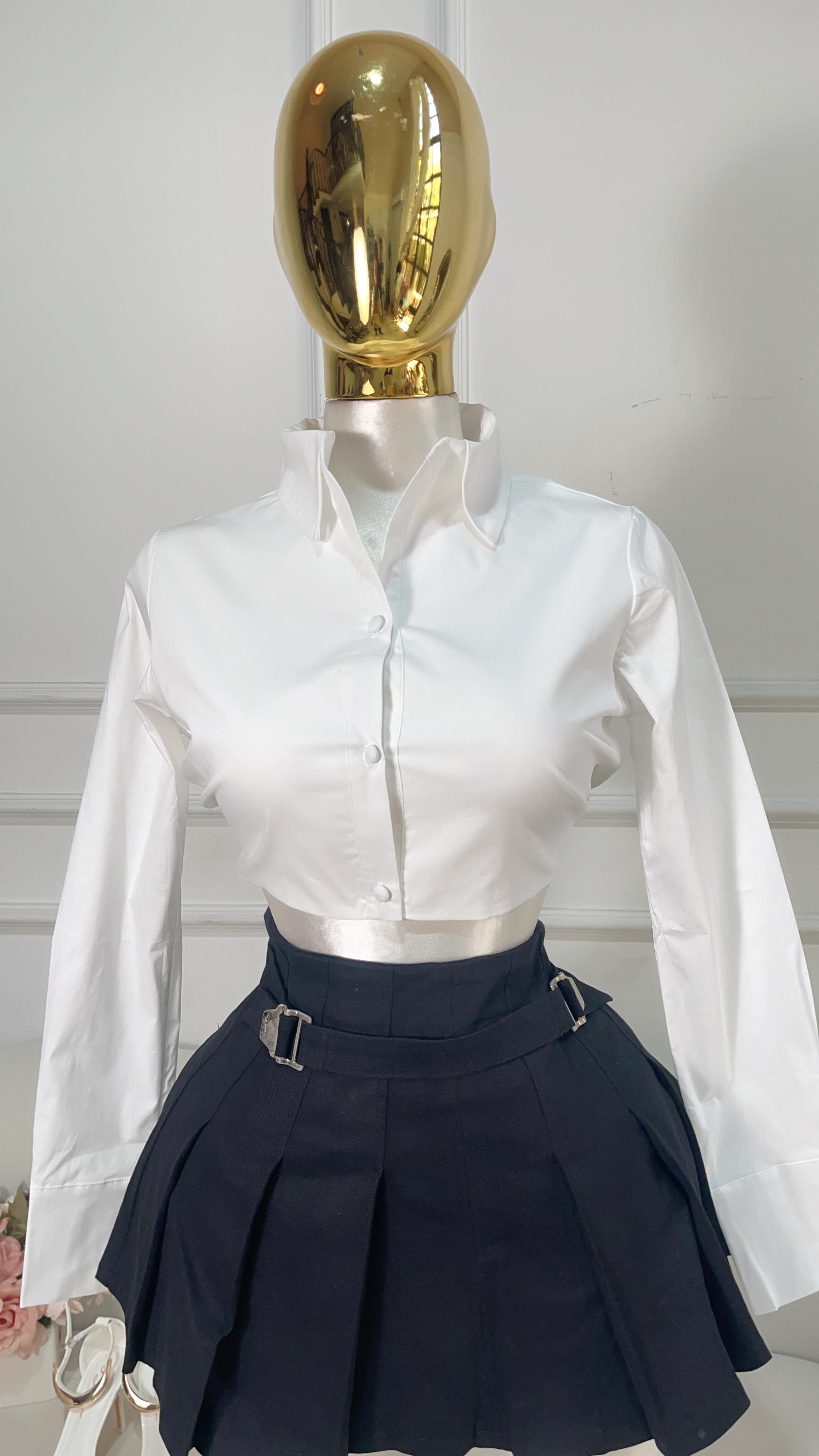 BLUSA BLANCA BOTONES ML