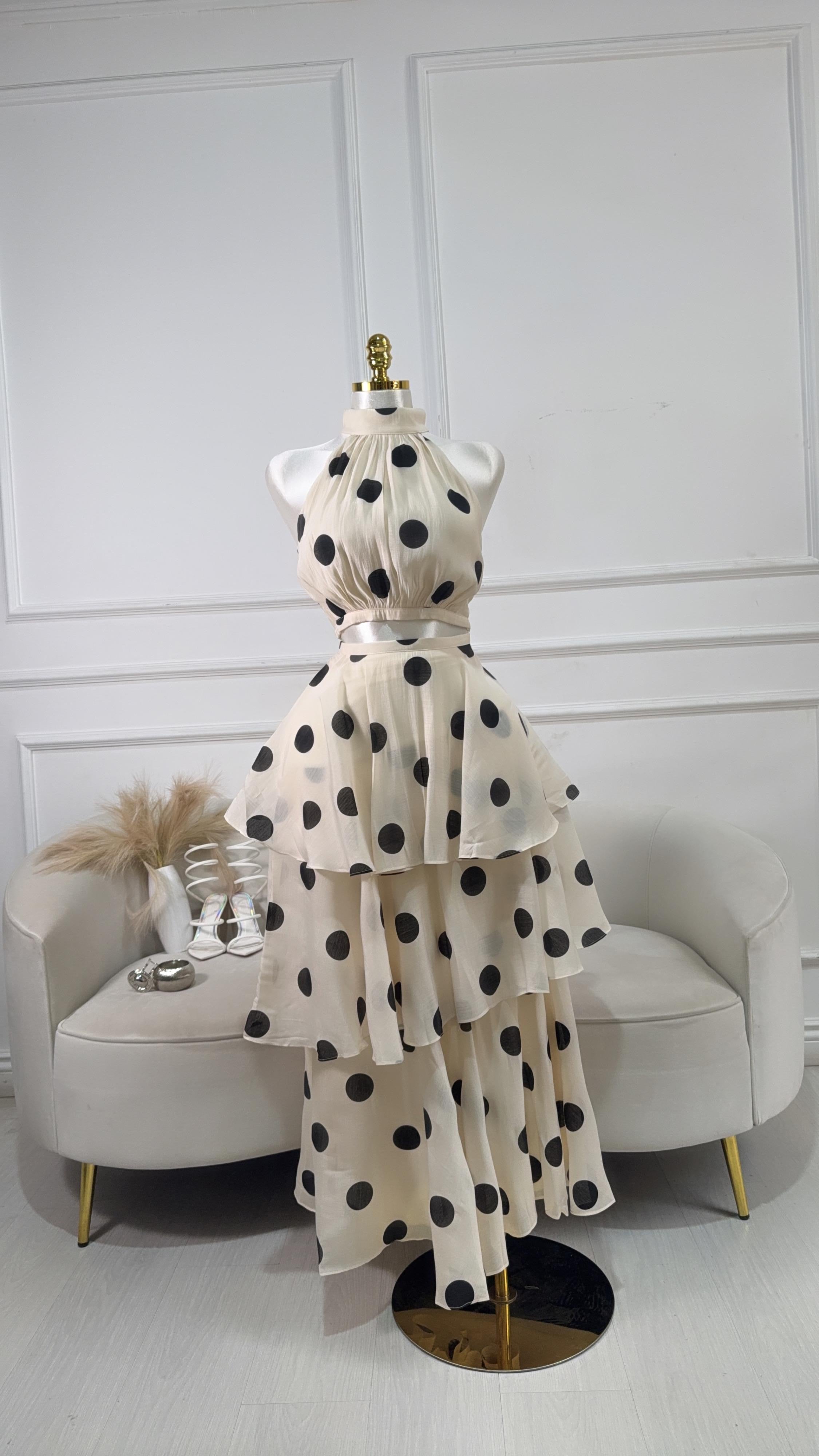 CONJUNTO FALDA BEIGE