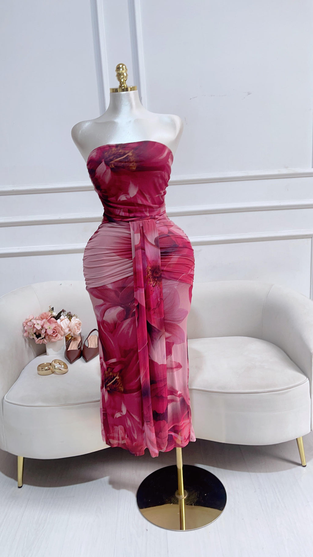 VESTIDO MIDI MAGENTA
