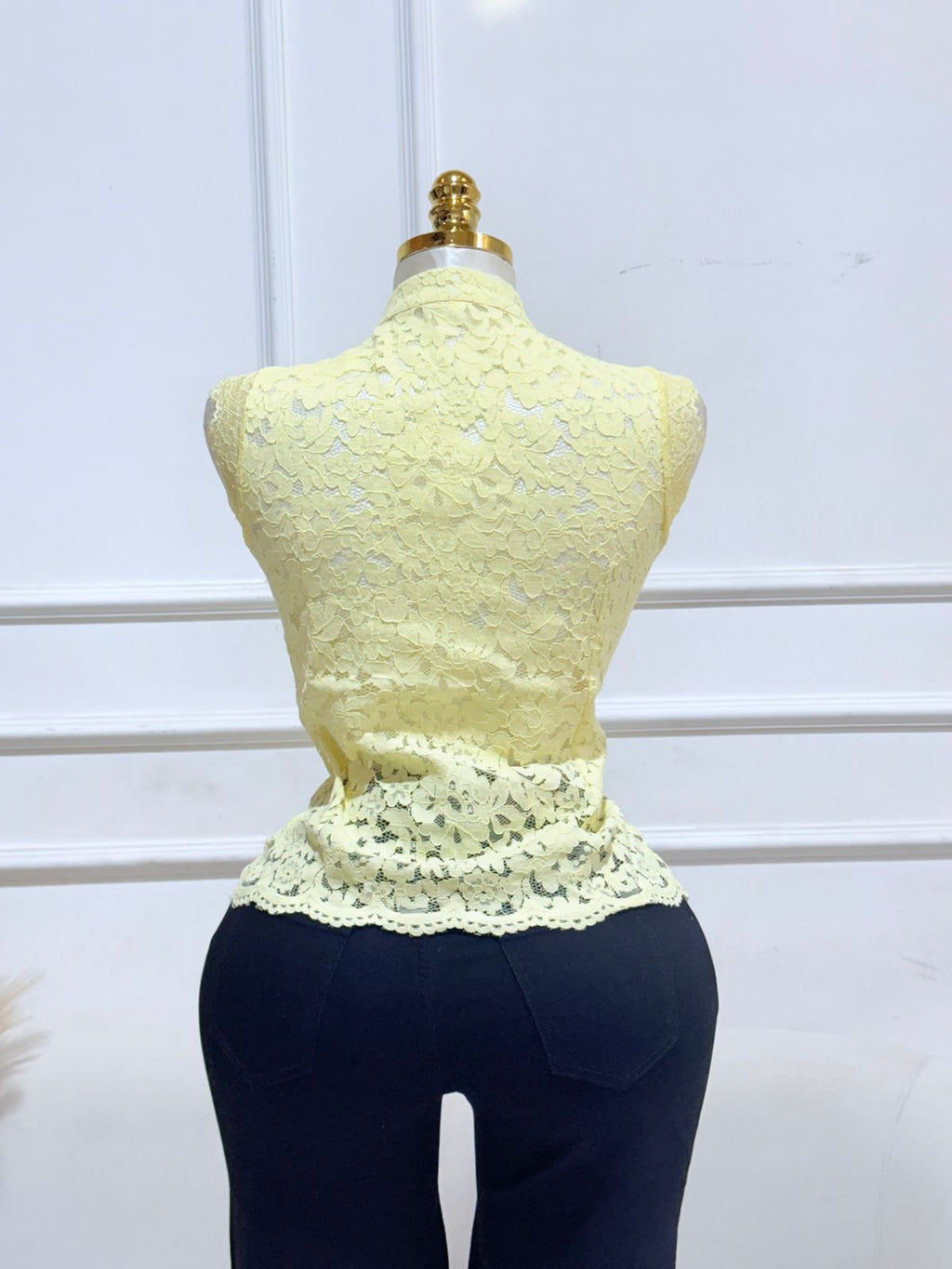 BLUSA AMARILLA ENCAJE