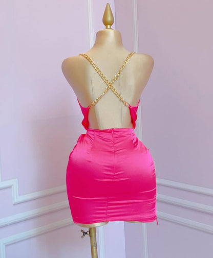 Vestido Rosa Satin