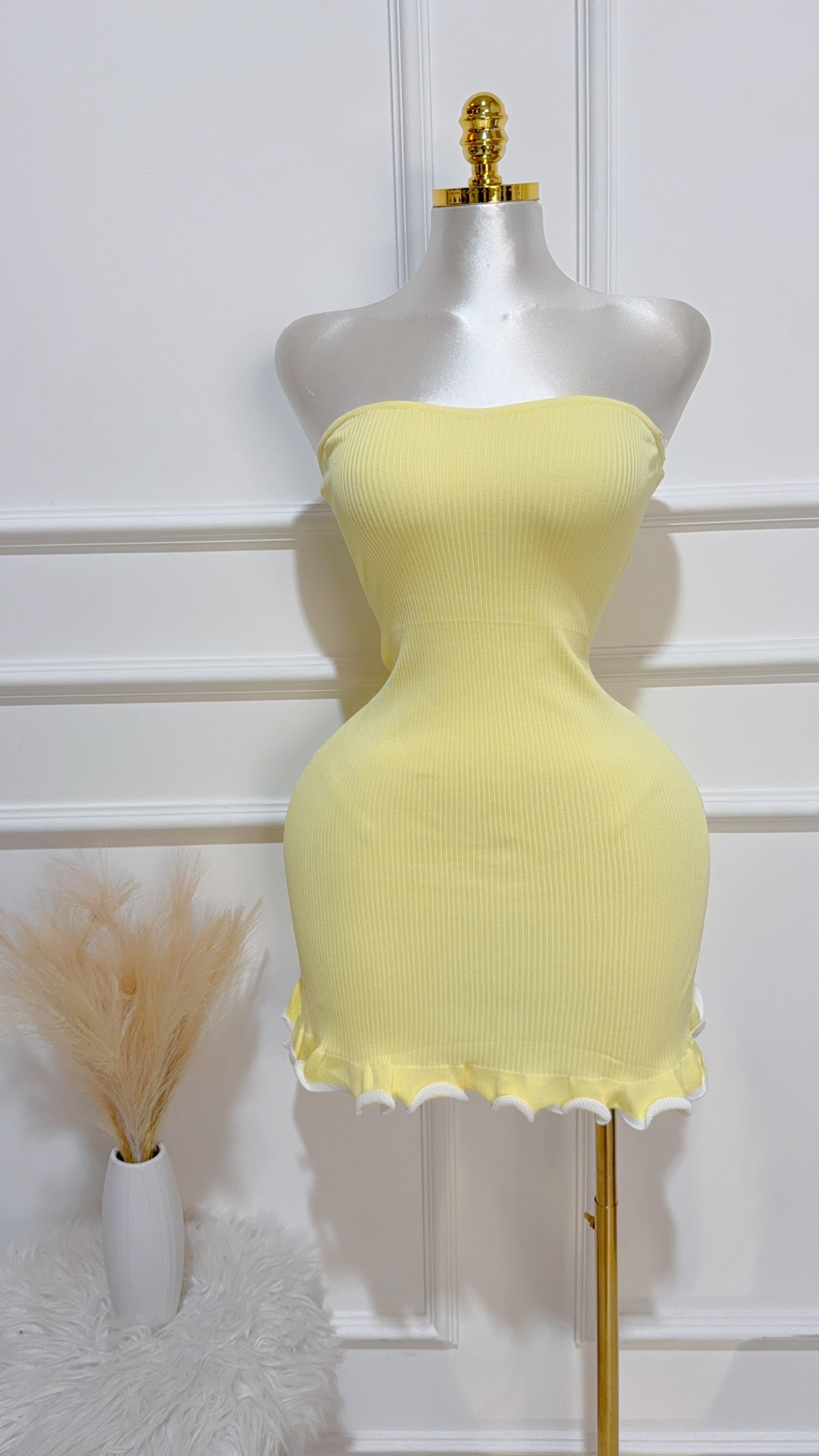 Vestido Corto Amarillo
