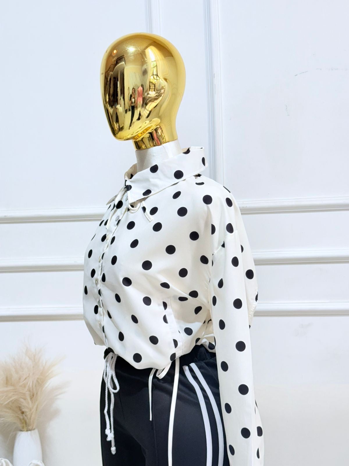 BLUSA MANGA LARGA POLKA