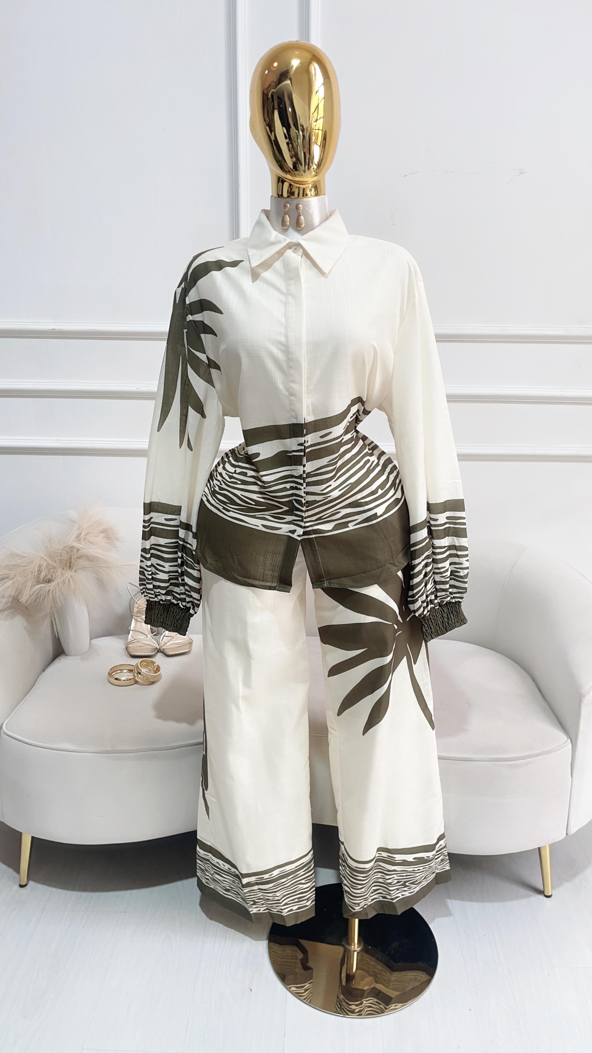 CONJUNTO PANTALON CAMISA MANGA LARGA