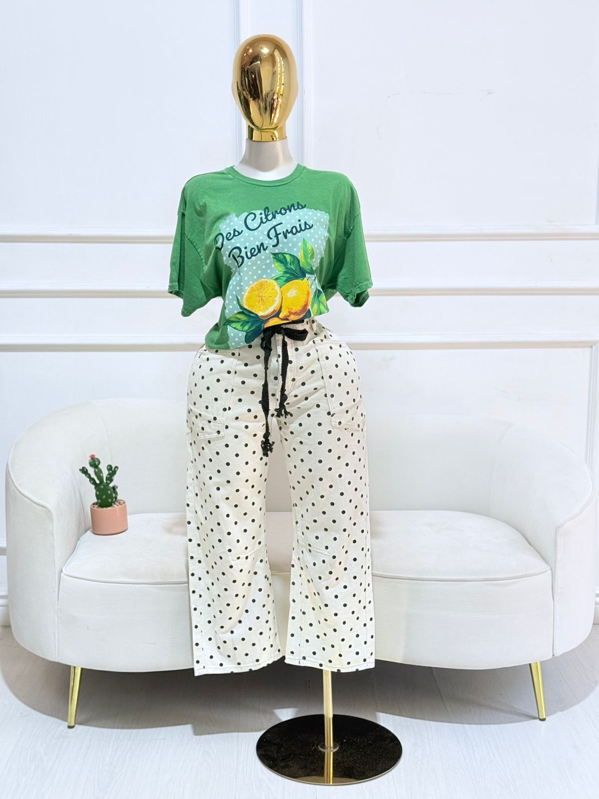 BLUSA OVERSIZE VERDE LIMONES