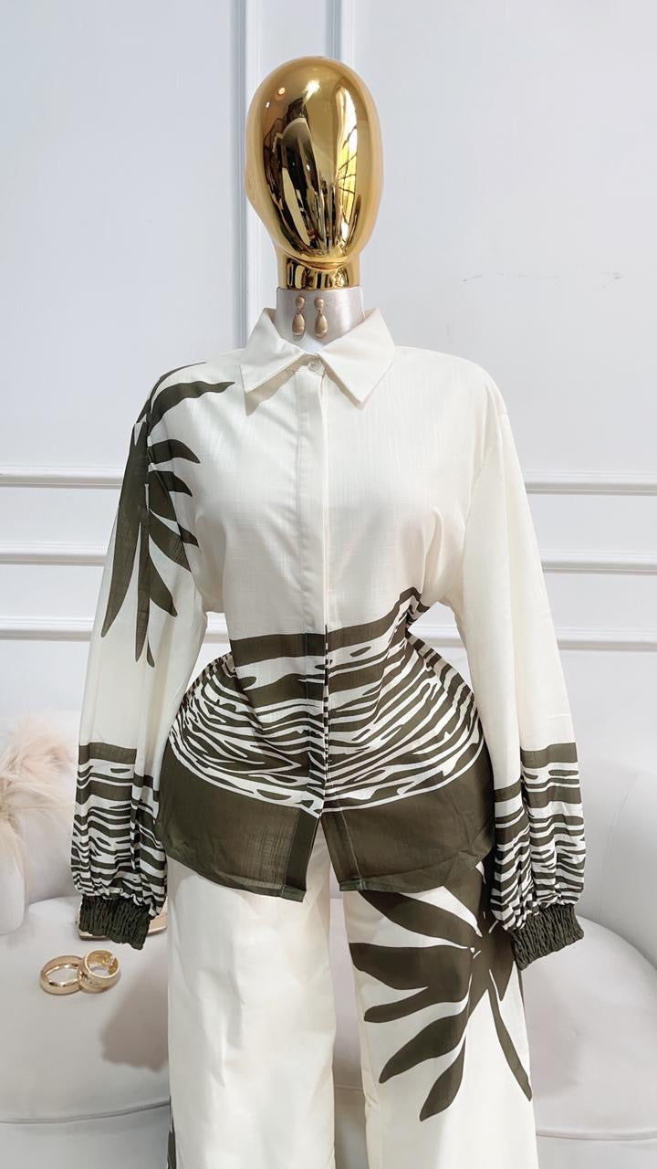 CONJUNTO PANTALON CAMISA MANGA LARGA