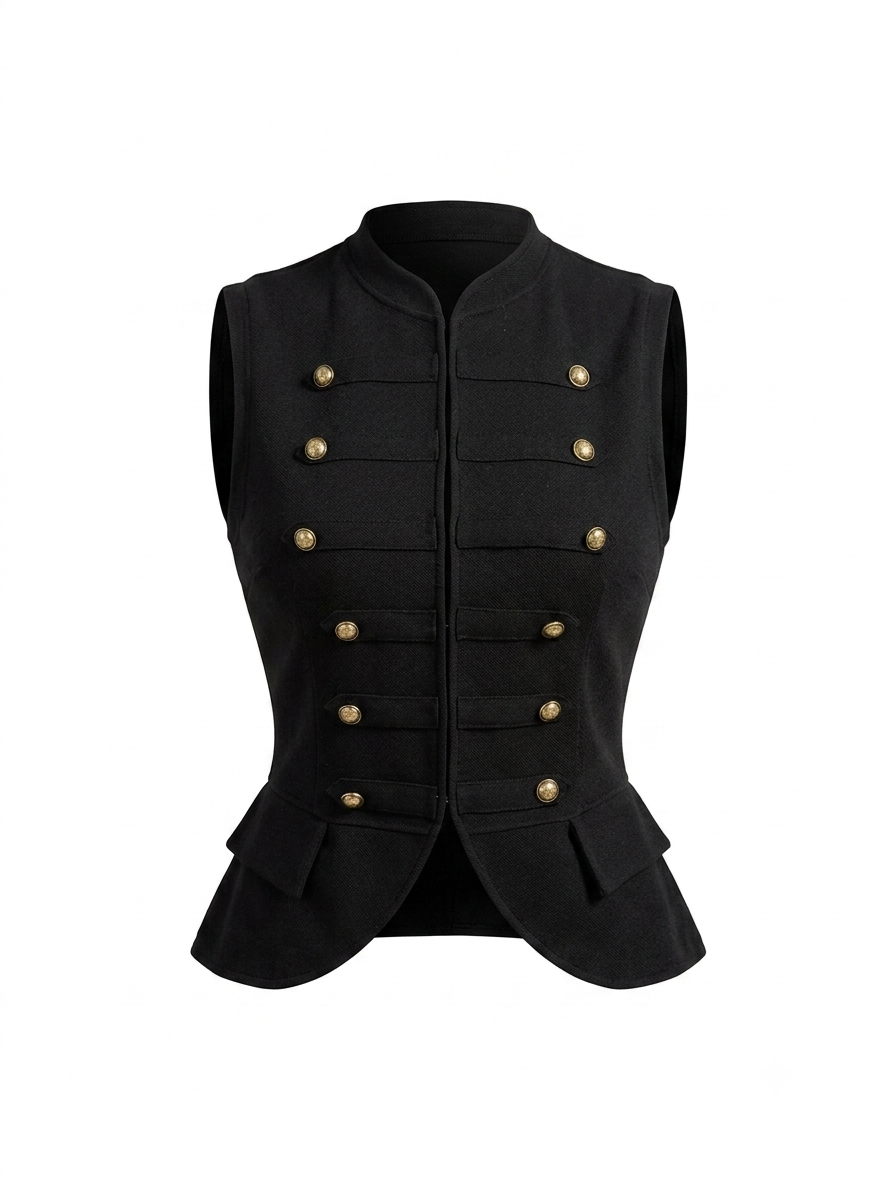 BLUSA NEGRA DETALLE DORADO