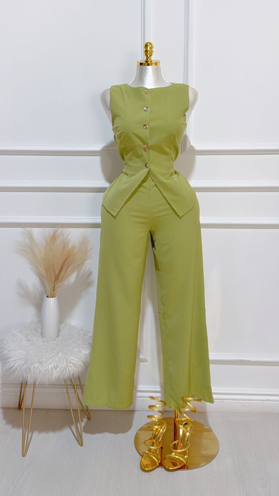 Set Chaleco Pantalón Verde