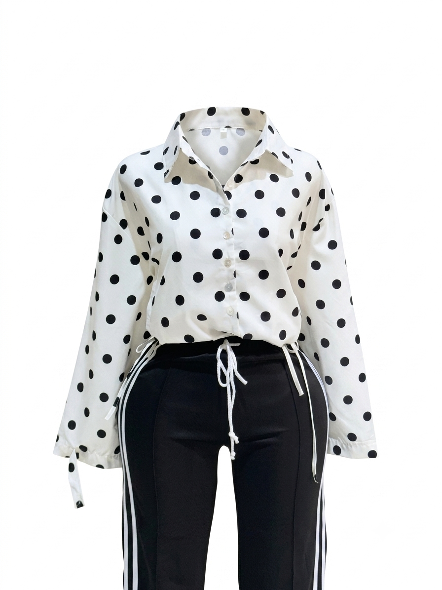 BLUSA MANGA LARGA POLKA