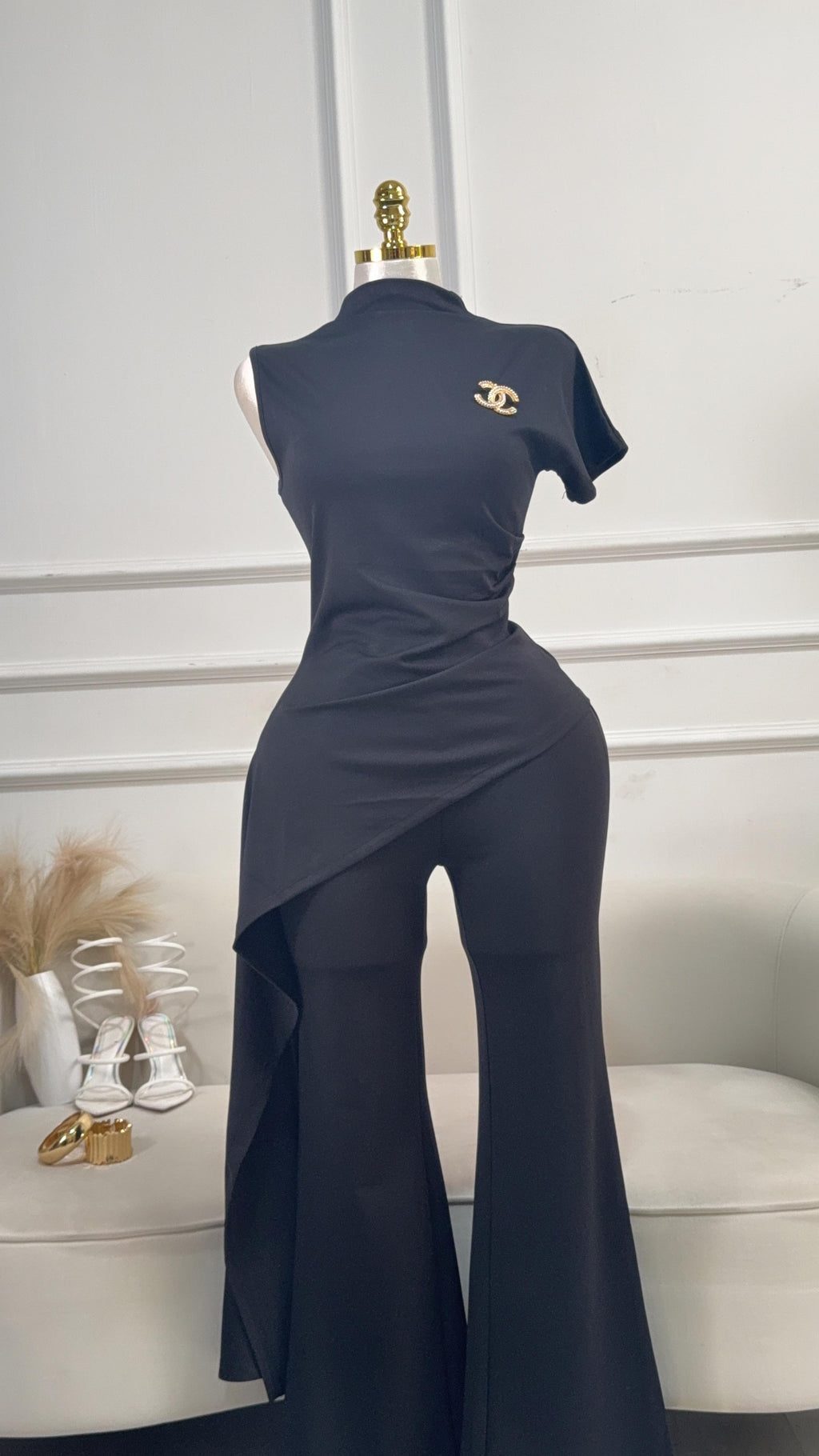 CONJUNTO PANTALÓN LARGO NEGRO