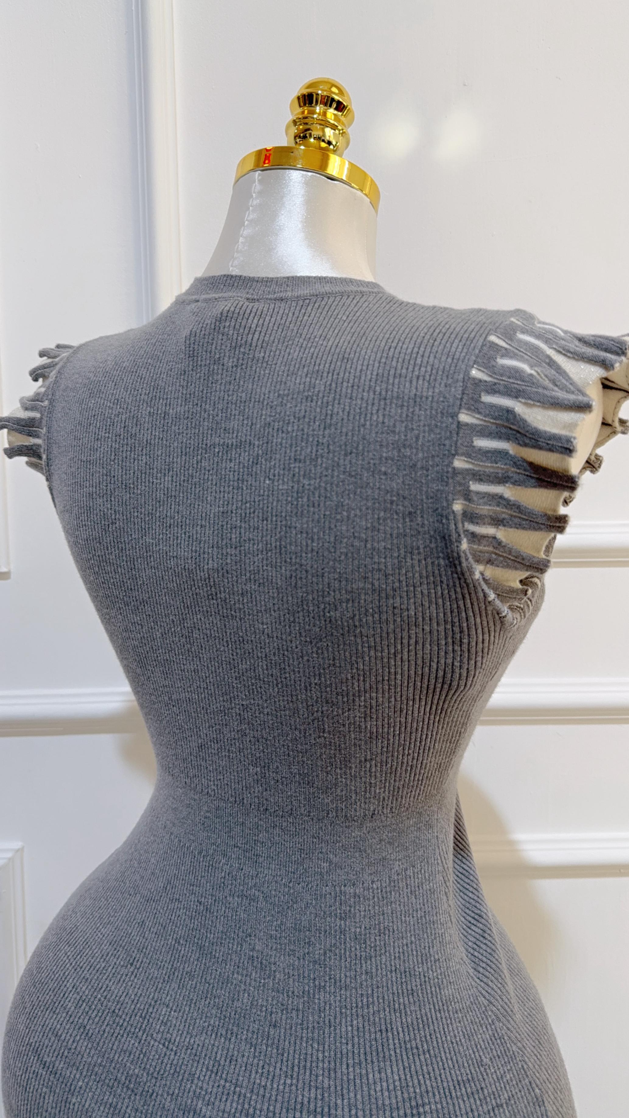 Vestido Largo Gris