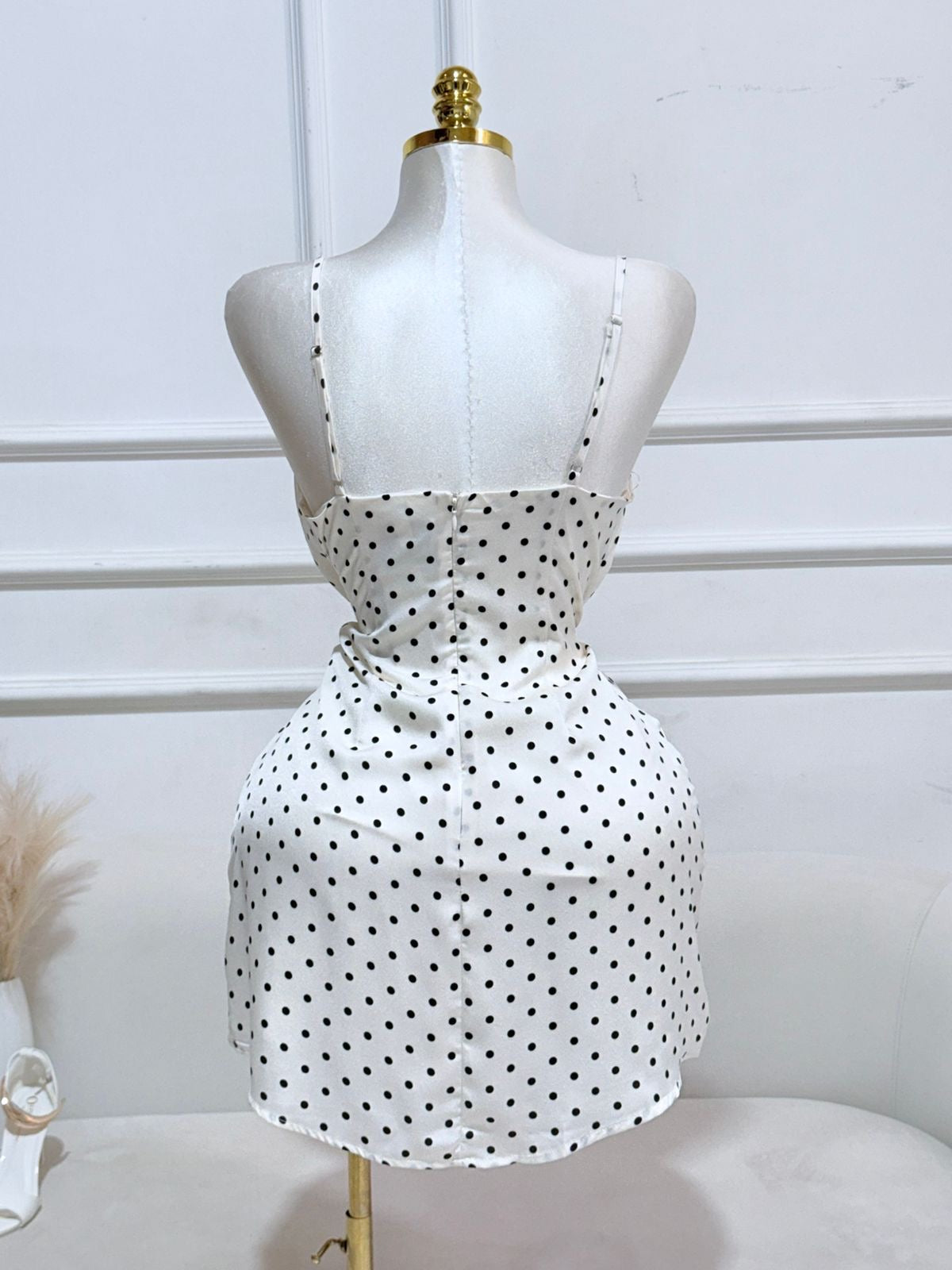 VESTIDO CORTO BLANCO POLKA ENCAJE