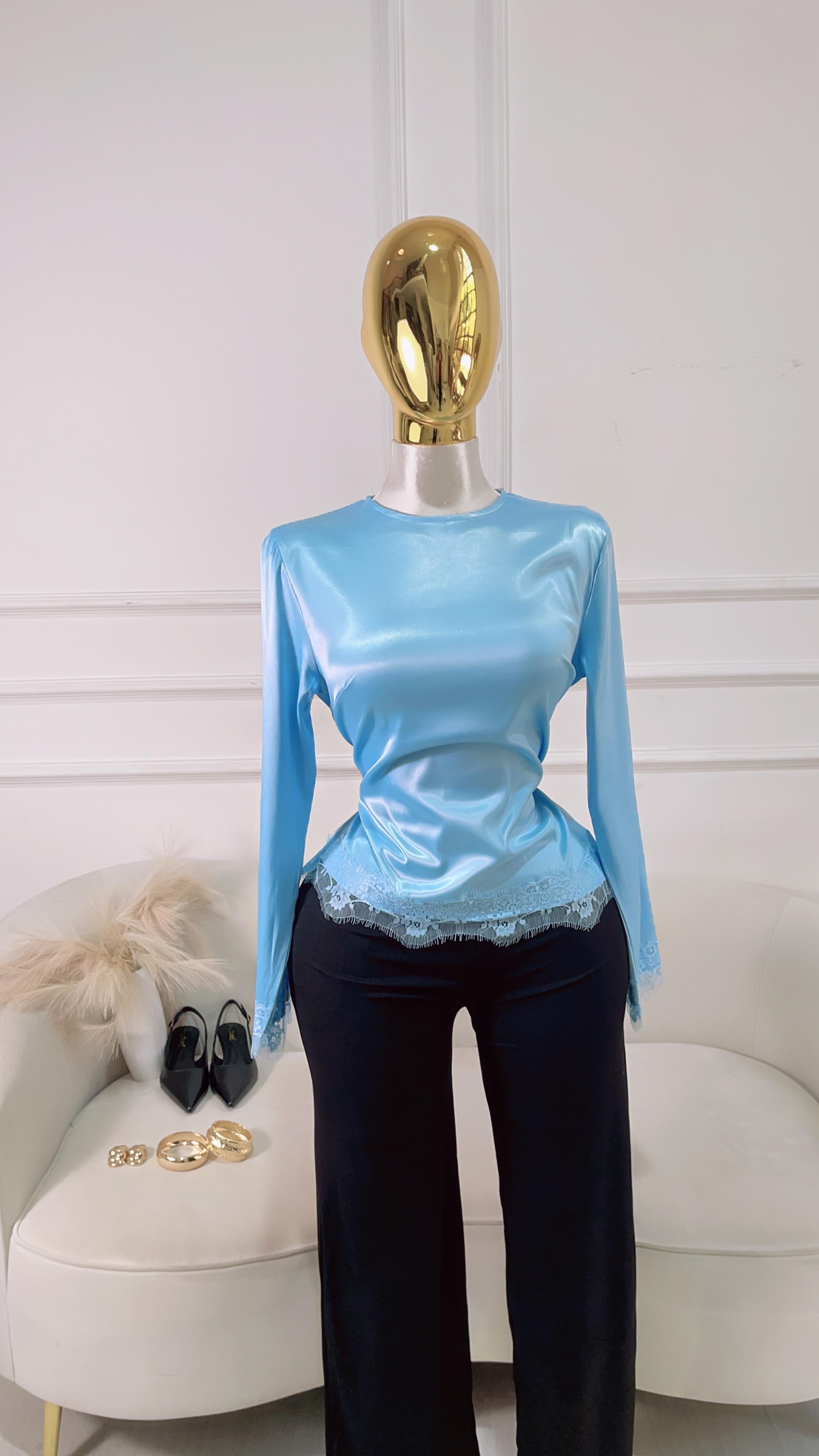 BLUSA SATIN LAZO