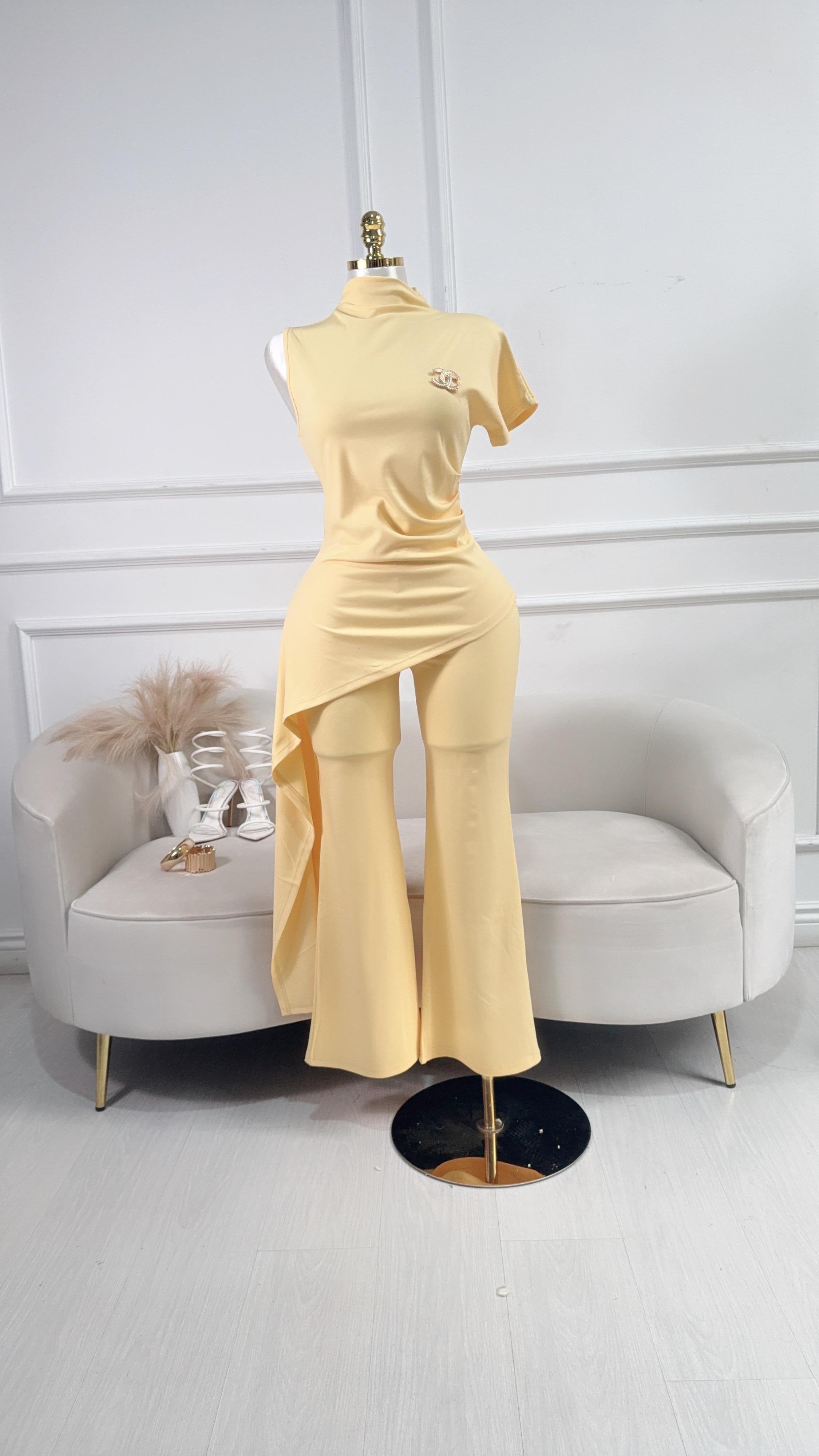 CONJUNTO PANTALÓN LARGO AMARILLO