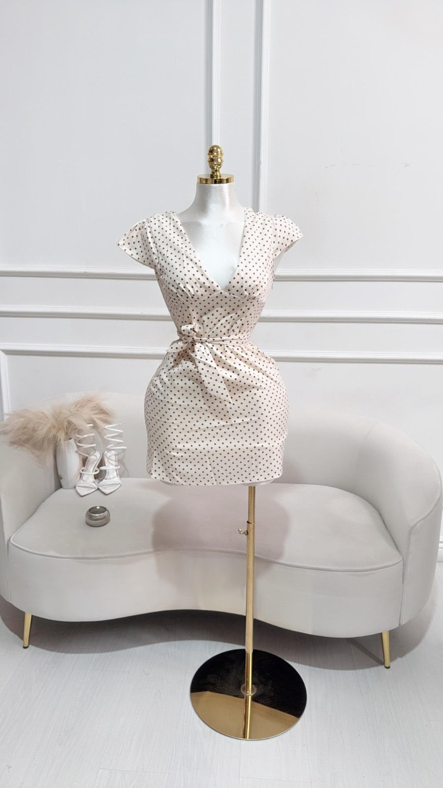 VESTIDO CORTO POLKA DOT