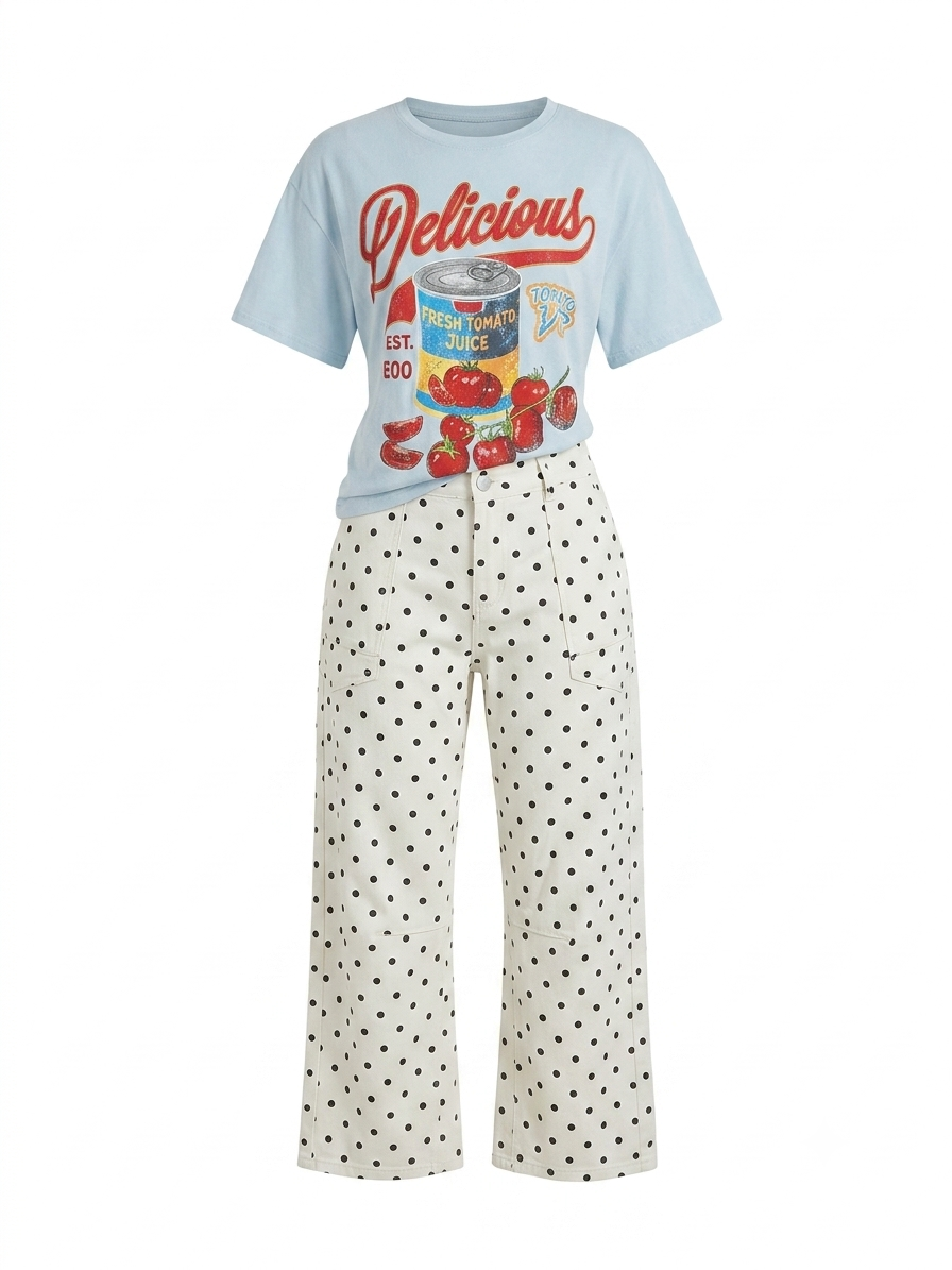 PANTALÓN BLANCO POLKA CINTO