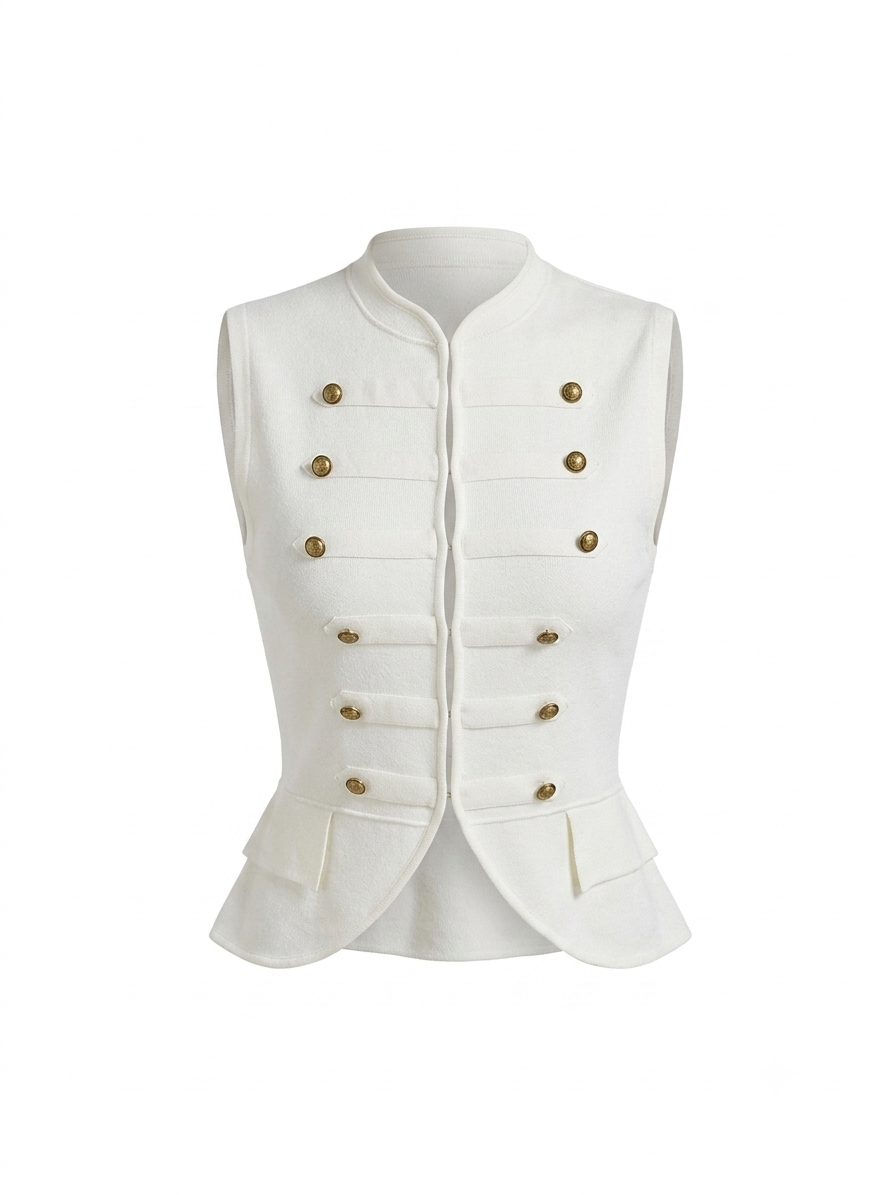 BLUSA BLANCA DETALLE DORADO