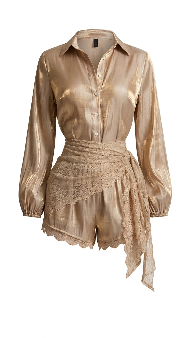 CONJUNTO SHORT CAFE