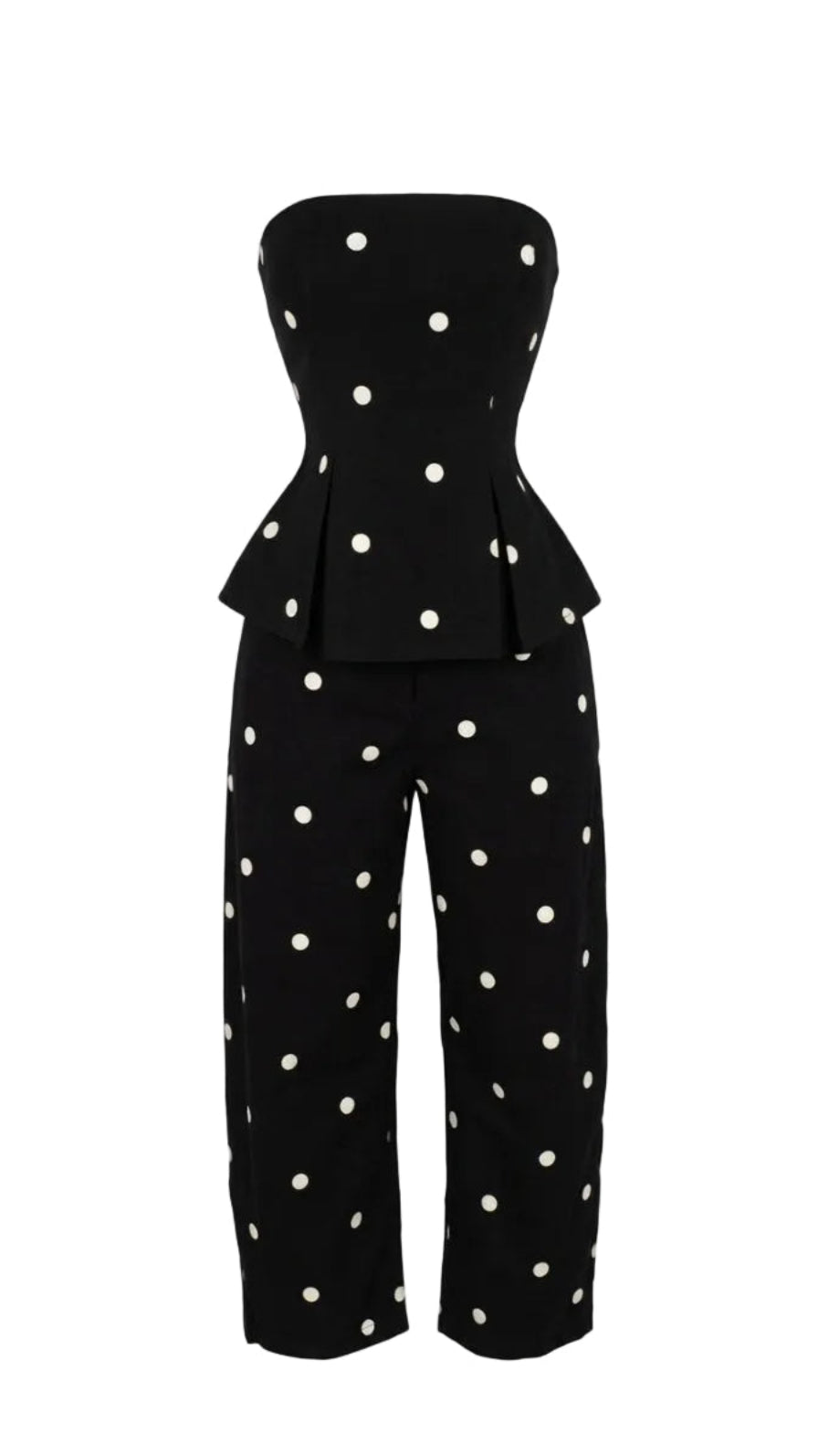 CONJUNTO NEGRO PUNTOS BLANCOS