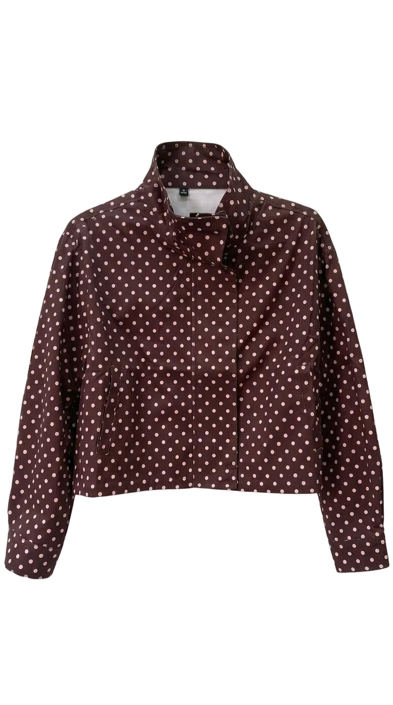 Blusa ml cafe lunares rosas