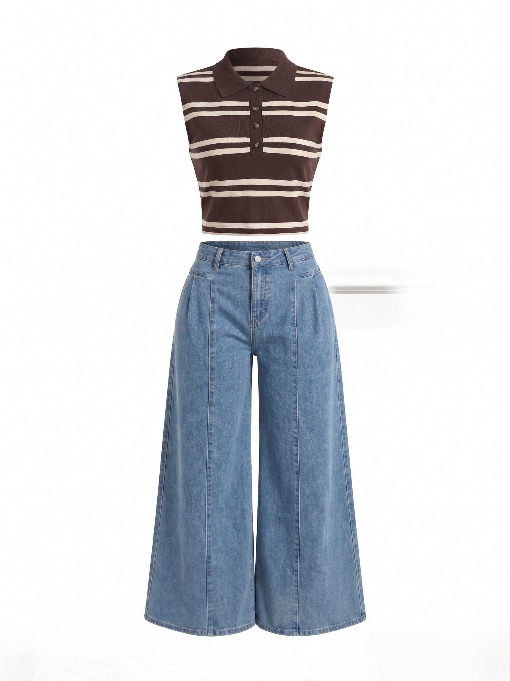 BLUSA RAYAS CAFE