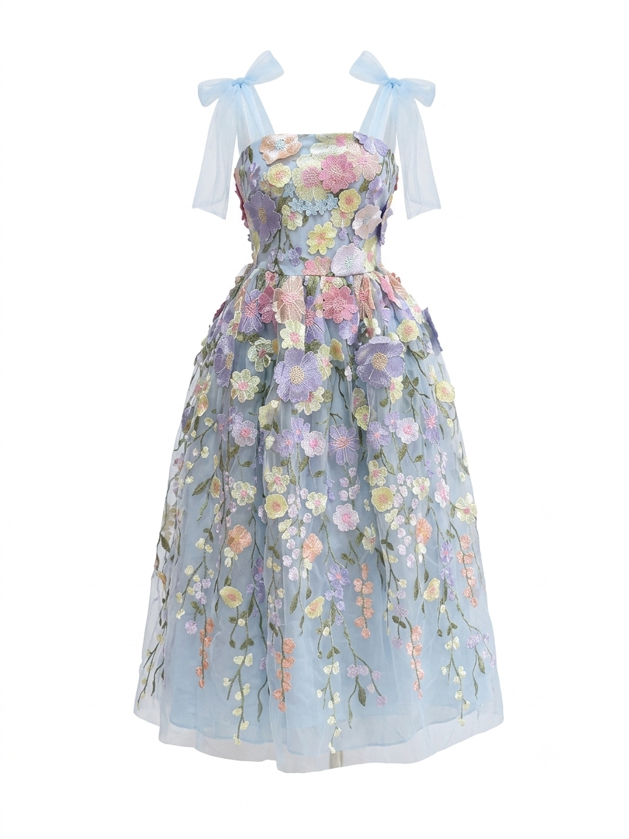 VESTIDO LILA FLOREADO