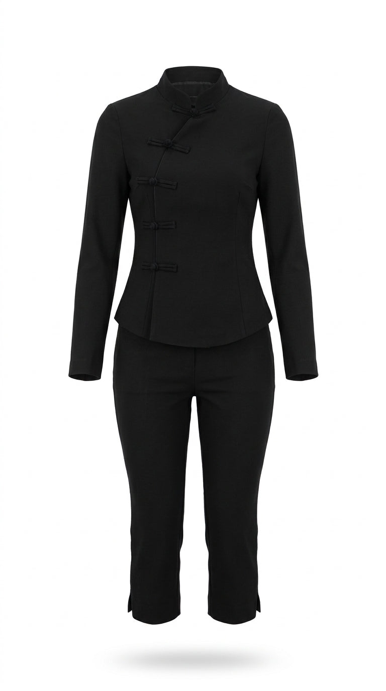 CONJUNTO MANGA LARGA CAPRI NEGRO