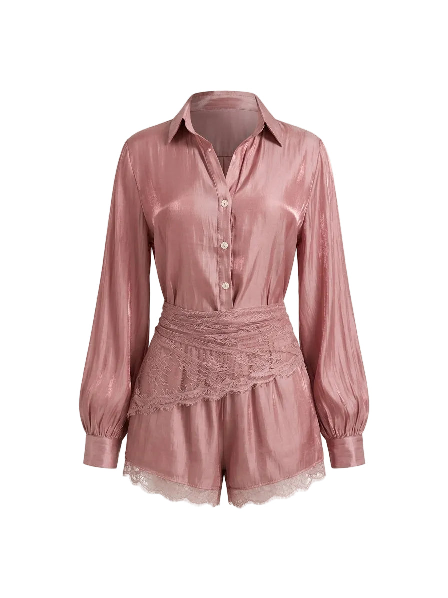 CONJUNTO SHORT ROSA