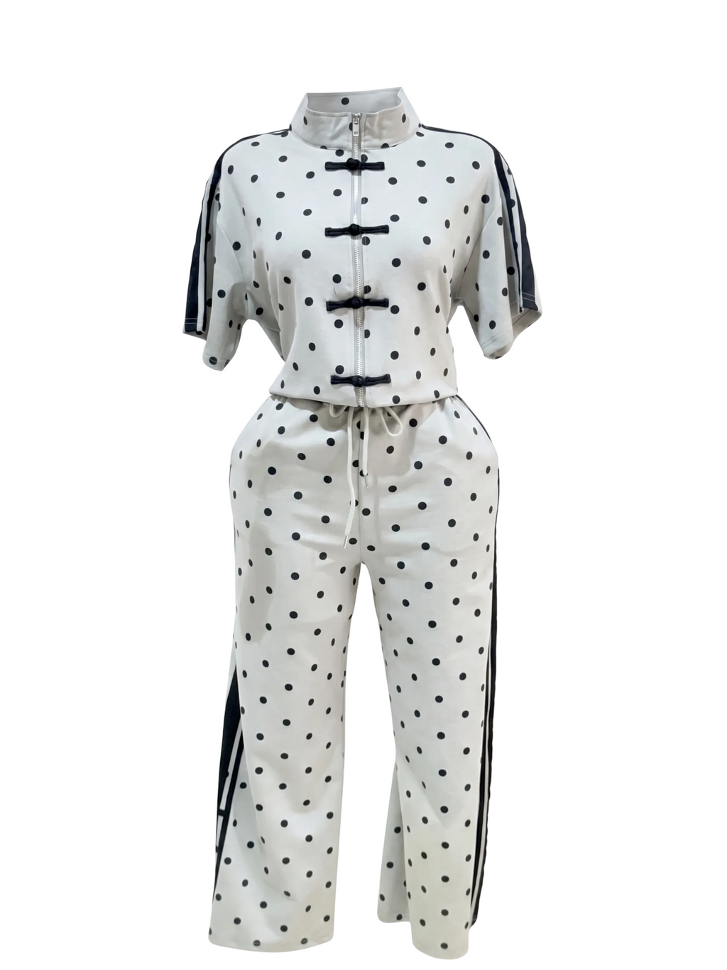 CONJUNTO GRIS LUNARES