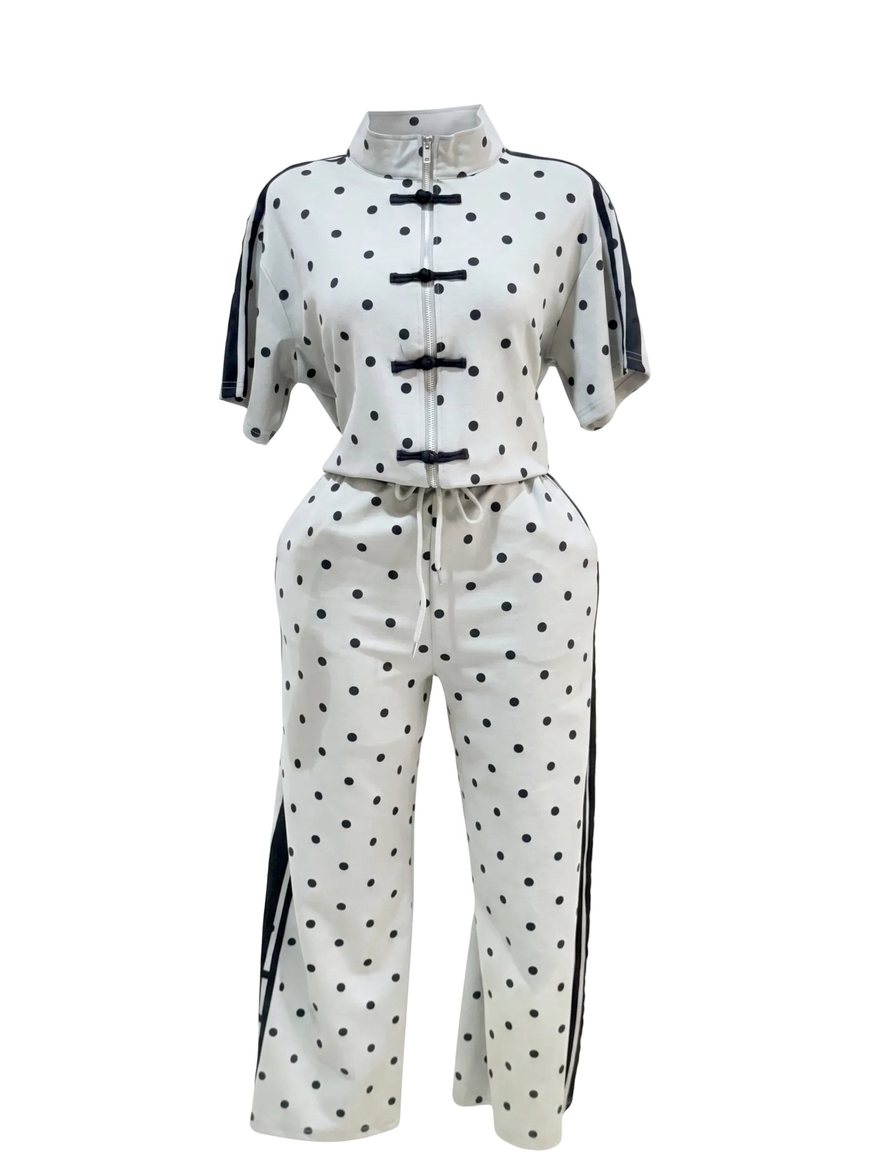 CONJUNTO GRIS LUNARES