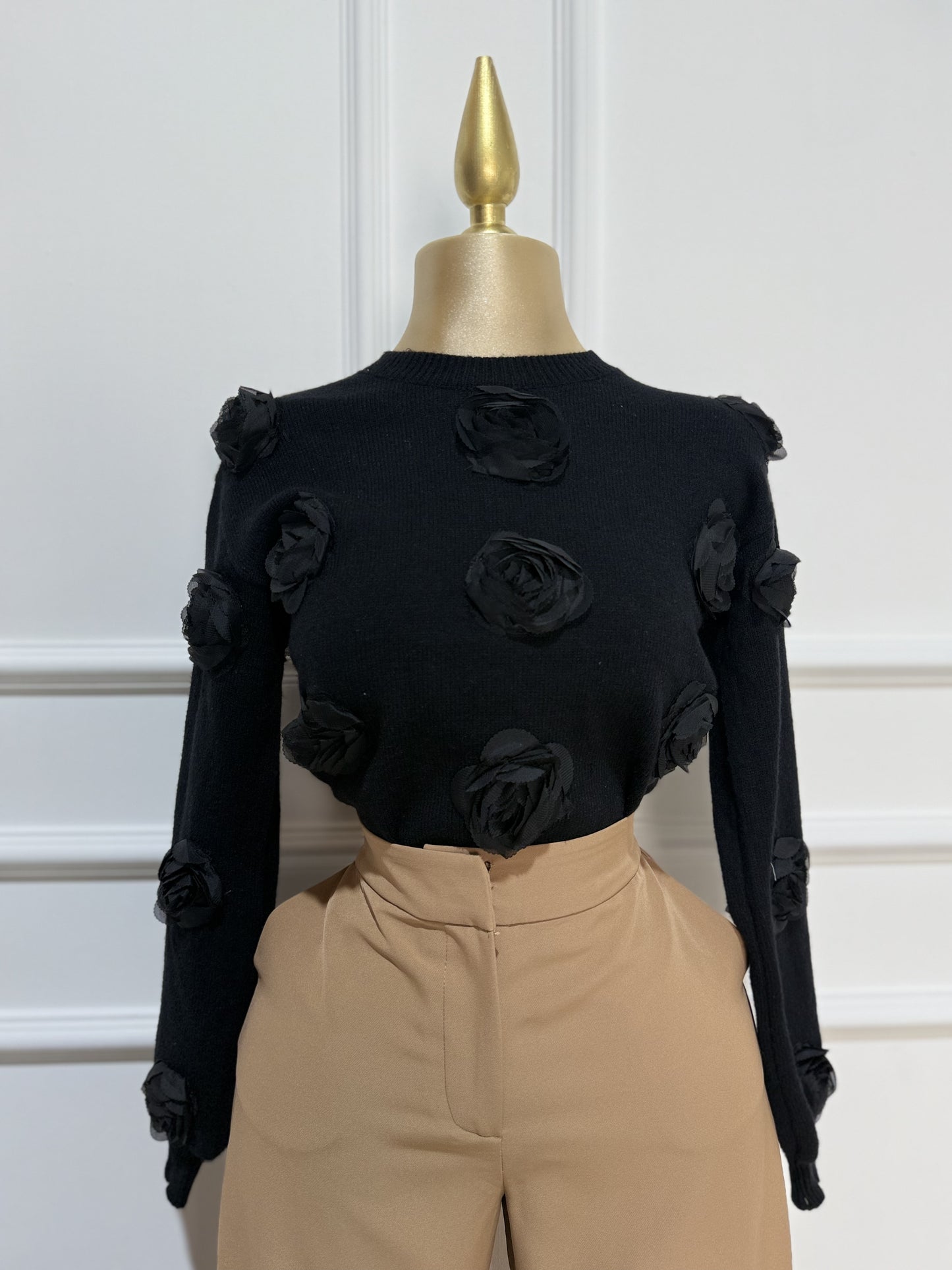 Blusa Negra Flores