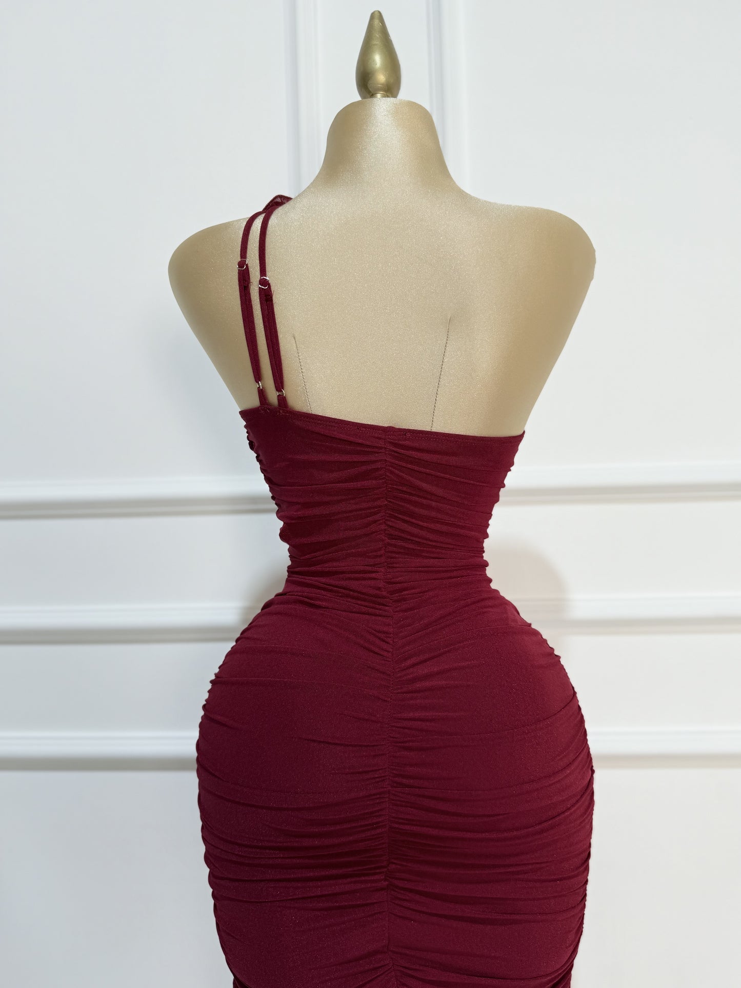 Vestido Tirantes/Flor Tinto