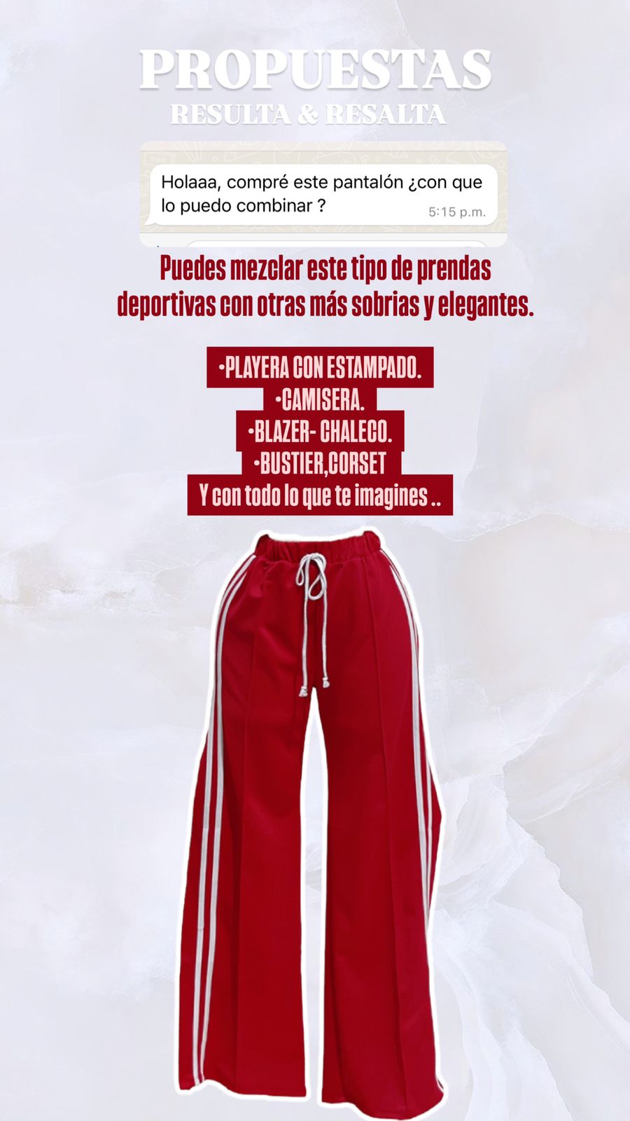 Pantalón Rojo Cordón