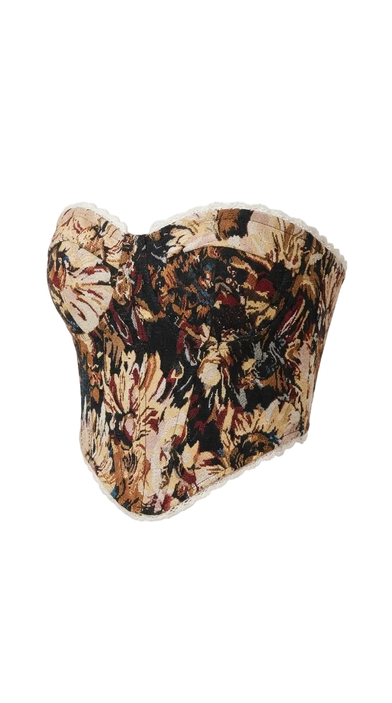 CORSET FLORES CAFE