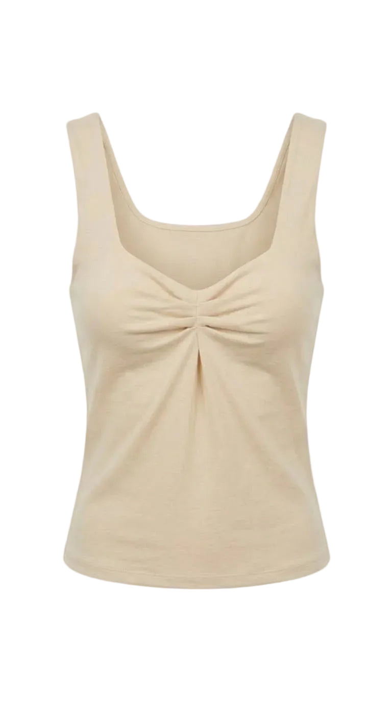 BLUSA BASICA TIRANTES BEIGE