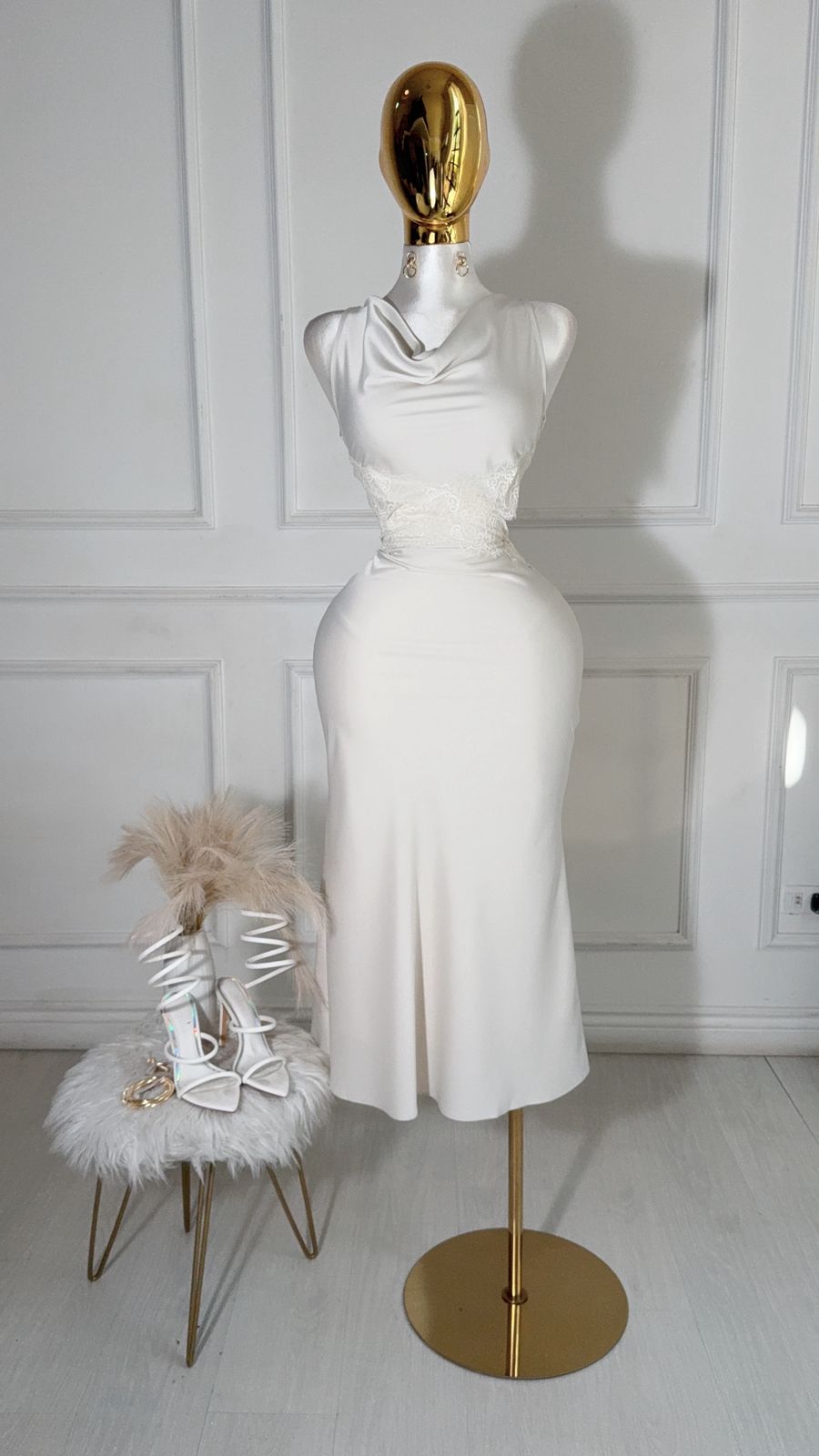 Vestido Beige Largo