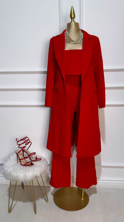 Jumper Rojo/Gabardina