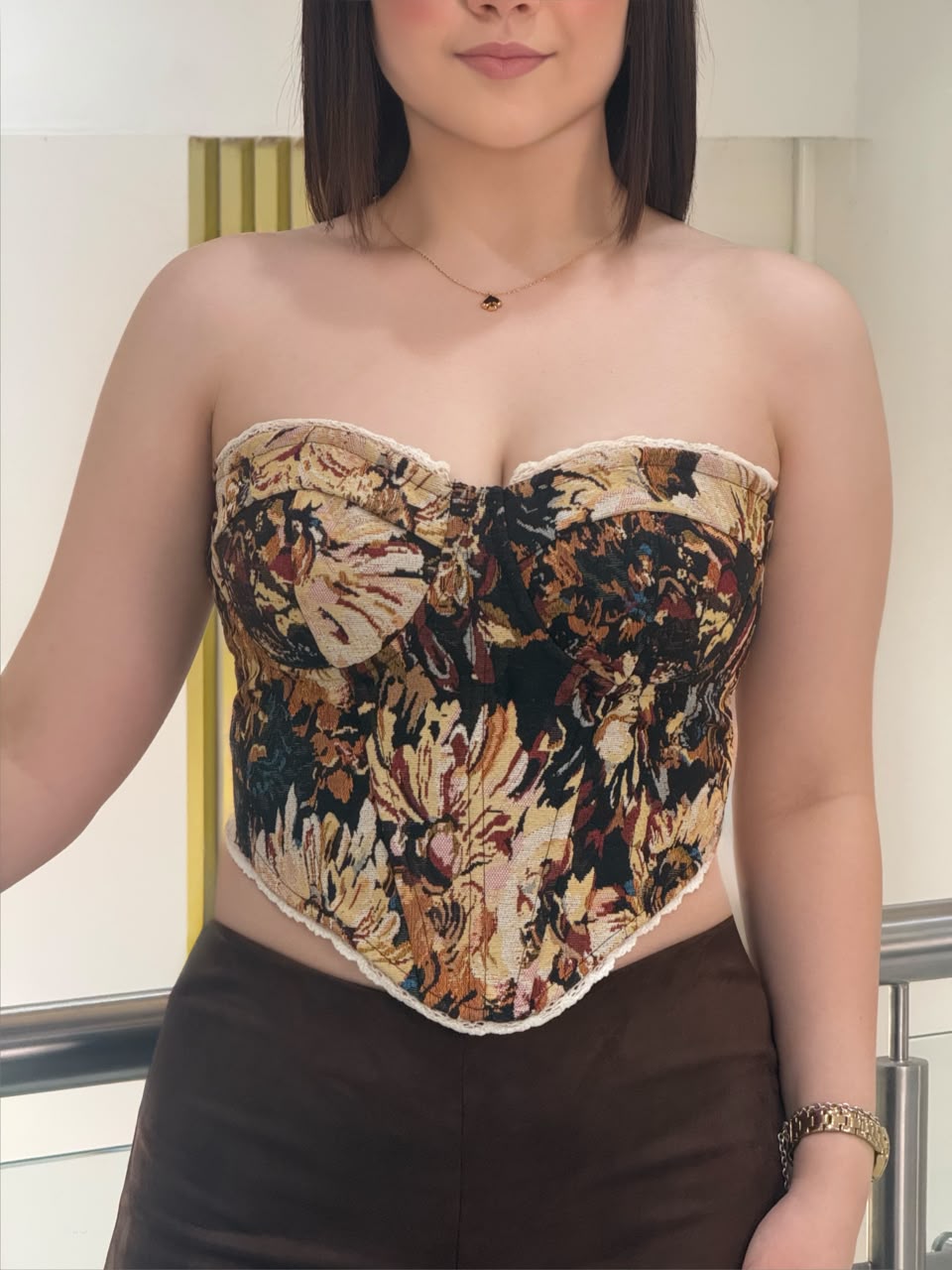 CORSET FLORES CAFE