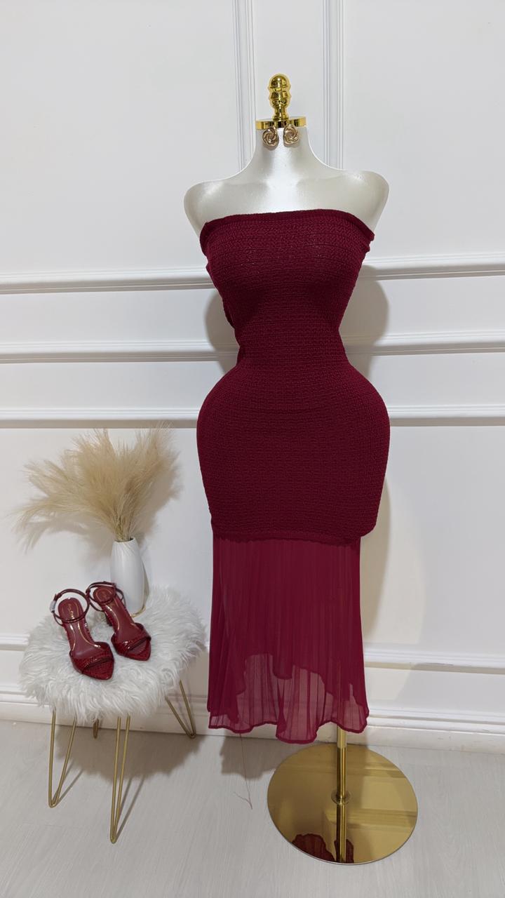 Vestido Largo Burgundy